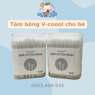 Tăm bông đa năng Vcool kháng khuẩn cho bé (Hộp 200 que) Vcoool