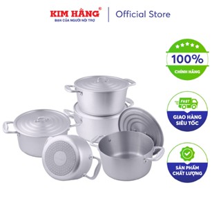Bộ 5 Nồi nhôm đáy từ Kim Hằng đa dụng T5 (16-18-20-22-24)