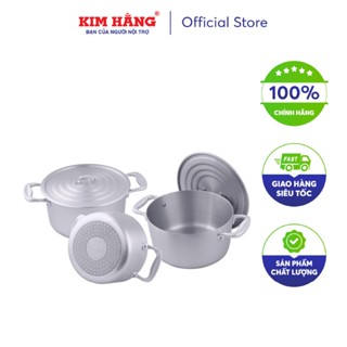 Bộ 3 Nồi nhôm đáy từ Kim Hằng Đa dụng T3 Nhỏ (16-18-20)