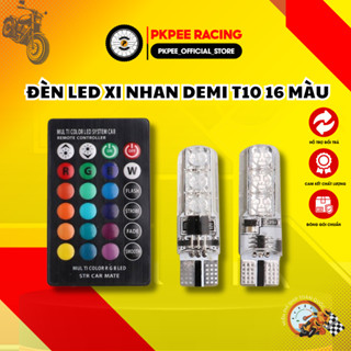 Cặp Đèn Led Xi Nhan, Demi T10 16 Màu Có Remote Chỉnh Màu Cho Exciter, Winner, Wave, Dream, Future Phụ Kiện Xe PKPEE