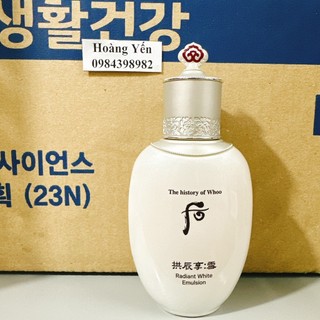 [LG HÀN QUỐC] Sữa dưỡng Whoo trắng 110ml - Whoo Radiant White Emulsion  - TÁCH SET K HỘP