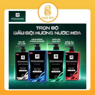 Dầu gội Romano hương nước hoa Attitude/Gentleman/Force/Classic 650g/chai
