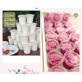 50 Ly Nhựa Nhỏ, ly sữa chua phô mai, ly rau câu