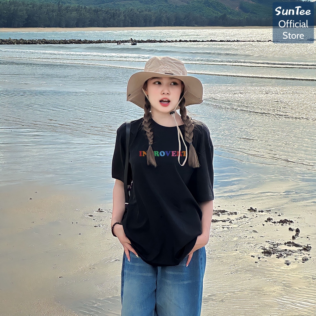 Áo thun form rộng unisex SUNTEE STFR002 phong cách basic in hình 001 vải cotton 250GSM cao cấp | BigBuy360 - bigbuy360.vn