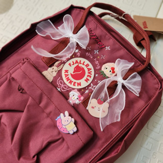 Balo Kanken thêu theo yêu cầu tặng nơ xinh