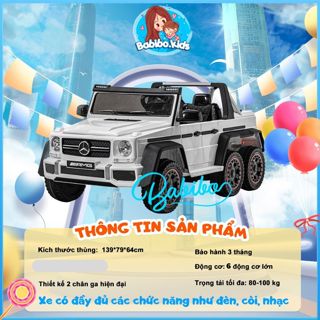 Xe ô tô điện trẻ em, xe điện cho bé, Xe điện WF 189 có 6 bánh điều khiển từ xa chịu tải trọng lên tới 90kg- Babibo kids