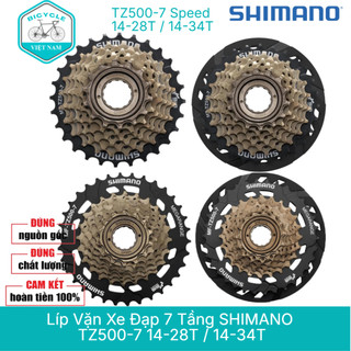 Líp vặn xe đạp 7 tầng shimano tz500-7 14-28t 14-34t