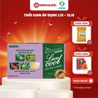 Bột sủi thanh nhiệt Livecool Nam Dược hương chanh dây(10 góix7gr) hỗ trợ giảm nhiệt miệng,nóng trong