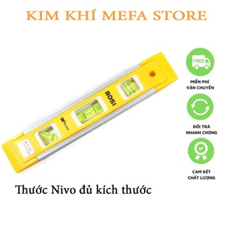  Thước Nivo - Thước thủy cân bằng Bosi Gofuther đủ kích thước 20cm 30cm 40cm 50cm 60cm có hít nam châm 