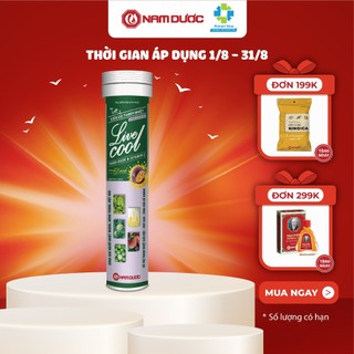 Viên sủi thanh nhiệt Livecool Nam Dược hương chanh dây 16 viên x4g hỗ trợ giảm nhiệt miệng nóng trong, tăng sức đề kháng