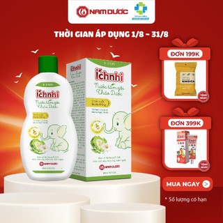 Nước tắm gội thảo dược Ích Nhi lọ 230ml (0-3 tuổi) bảo vệ bé suốt 24h ngừa rôm sảy, hăm da, mẩn ngứa