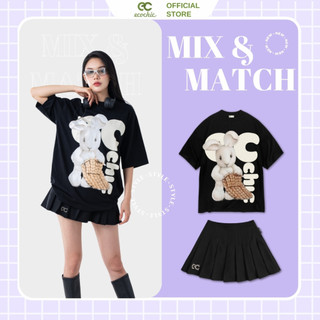 Áo Thun Local Brand ECOCHIC KNITTING BUNNY Chính Hãng Form Rộng Phông Nam Nữ Unisex Oversize 100% Cotton F909