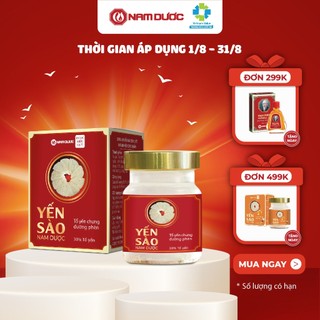 Yến sào Nam Dược tổ yến chưng đường phèn 1 lọ 70ml bồi bổ sức khỏe, tăng sức đề kháng, giảm mệt mỏi