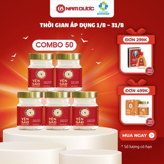 Tổ yến chưng sẵn Combo 50 hũ Yến sào Nam Dược - tổ yến chưng đường phèn, bồi bổ sức khỏe, tăng sức đề kháng