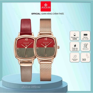 Đồng hồ nữ Julius JA-1240 dây da | Julius Official