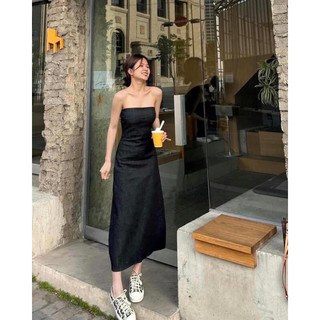 đầm cúp ngực form chữ a maxi