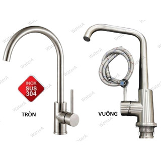 Vòi rửa bát nóng lạnh Inox 304 cao cấp tặng kèm 2 dây nóng lạnh