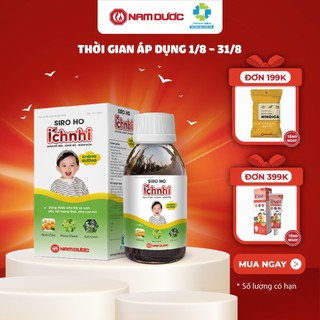 Siro ho cảm Ích Nhi chai 90ml không đường hỗ trợ giải cảm, giảm ho, sổ mũi, tiêu đờm, cho trẻ nhỏ, bà bầu