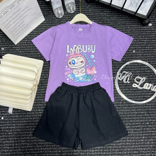 SET BỘ LABUBU MÀU TÍM KÈM CV ĐEN BG