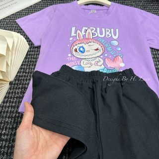 SET BỘ LABUBU MÀU TÍM KÈM CV ĐEN BG