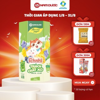 Thạch chất xơ Ích Nhi, bổ sung chất xơ hòa tan giúp nhuận tràng, hỗ trợ tiêu hóa cho bé, cân bằng hệ vi sinh, 21 túix30g