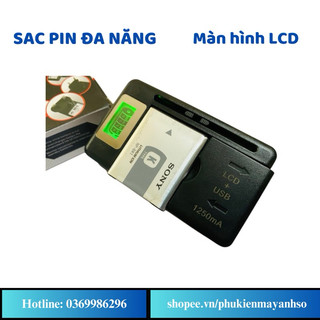 Sạc pin đa năng máy ảnh màn hình LCD