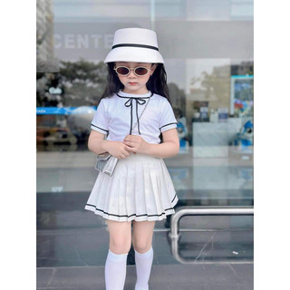Set chân váy xếp ly cho bé