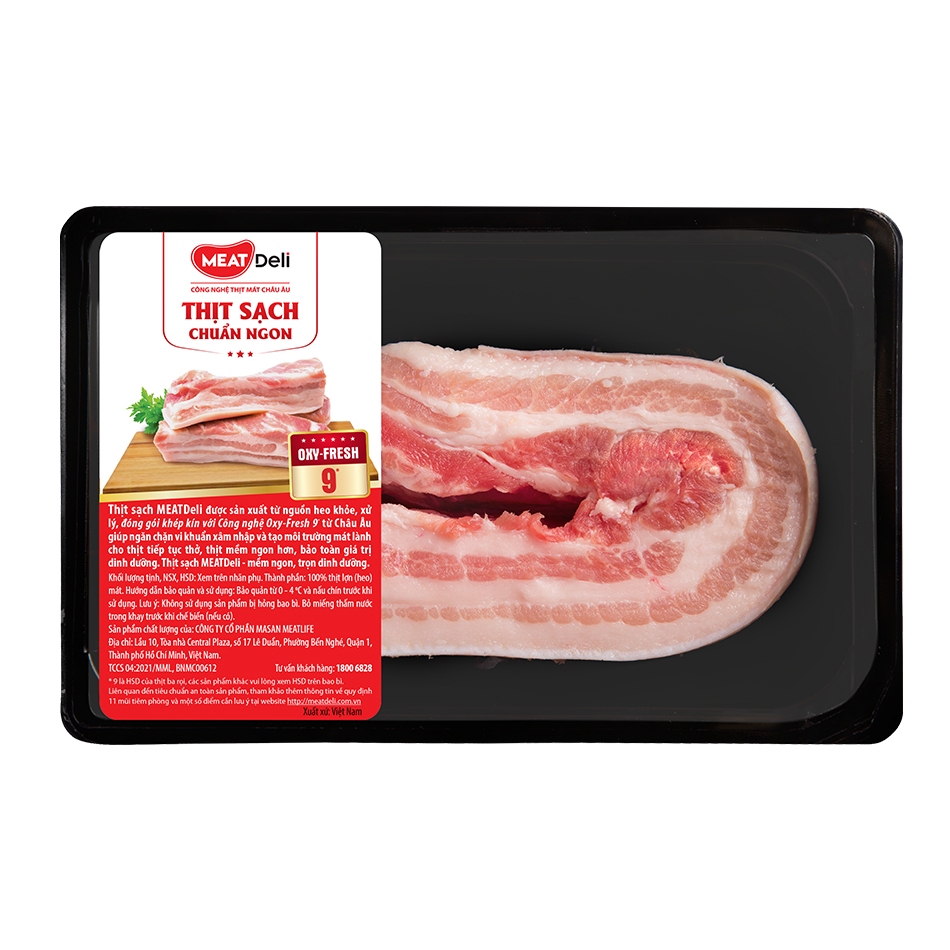 Meat Deli Ba rọi chuẩn ngon 385g