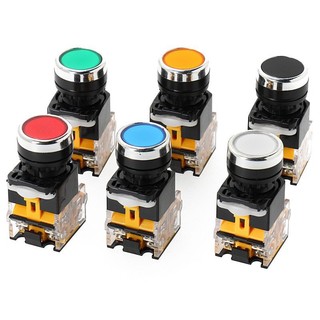 Nút nhấn nhả không đèn on off phi 22 , 1no 1nc