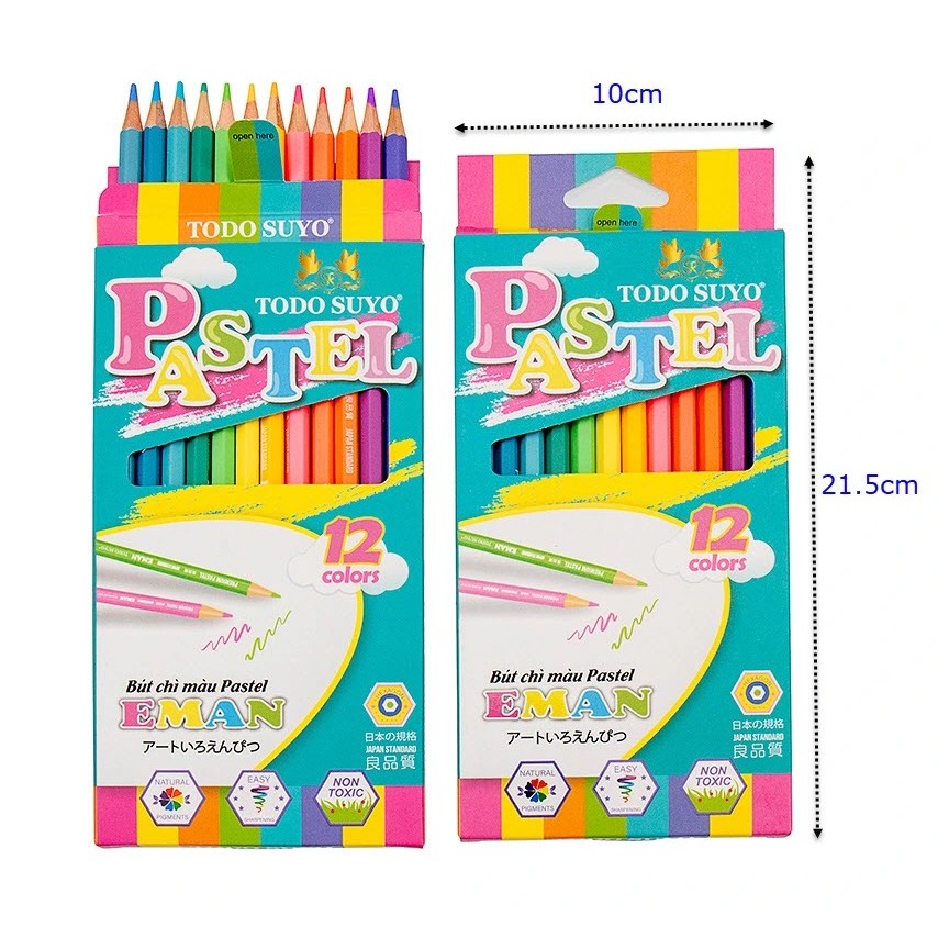 Hộp 12 Bút Chì Màu Mỹ Thuật Eman Hiệu Todo Suyo Cao Cấp