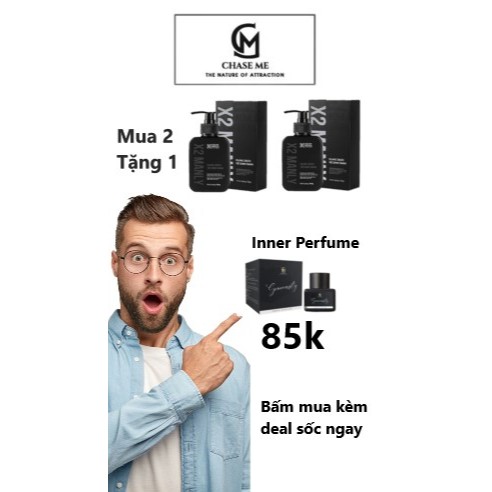 Dung dịch vệ sinh nam X2 Manly cocayhoala làm sạch, lưu hương 24h 20g, 150g SB Startup