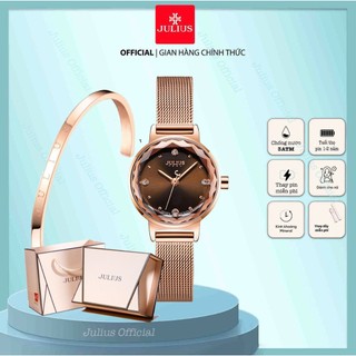 Combo đồng hồ nữ julius ja-917 + vòng julius | julius official