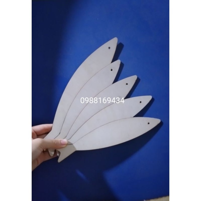 Cá gỗ cho bé tô màu lẻ size