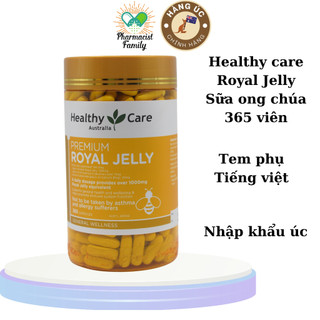 Sữa Ong Chúa Úc Healthy Care Royal Jelly 1000mg có tem Bồi bổ cơ thể, làm dẹp da 365 viên