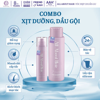 Combo 2sp aah all about hair - biotin spray & shampoo
