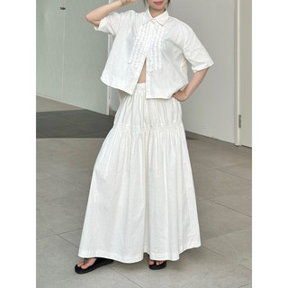 Chân váy linen dài xoè - Linen skirt