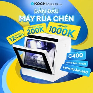 Máy rửa chén bát để bàn thông minh KOCHI C400 - Chính Hãng - KOCHI - Không cần lắp đặt - 5 bộ.