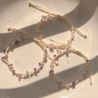 |handmade| Vòng tay dây rút mix đá thạch anh