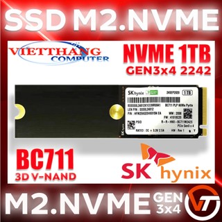 Ổ cứng ssd nvme skhynix bc711 1tb m.2 pcie gen3x4 2242 good 96% - kèm khay chuyển 2280