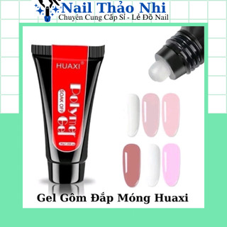 Gel gôm đắp móng huaxi, gel úp móng, nối dài không chảy, tuýp 30g làm móng nail thao nhi