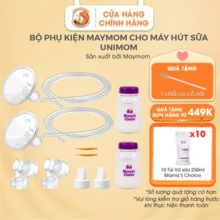 Phụ kiện máy hút sữa Unimom thương hiệu Maymom | Bộ phụ kiện tương thích máy hút sữa Real Bubee, Ichiko, Ameda
