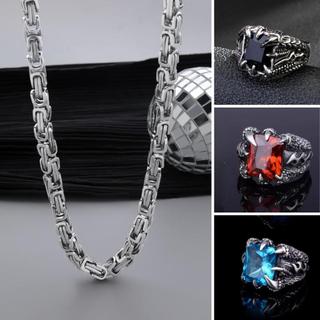 Bộ đôi phụ kiện vòng cổ cá tính GAO và nhẫn rồng titan Kaiz KuuClothes - Combo Vòng Cổ Gao + Nhẫn KAIZ
