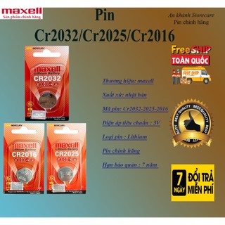 Pin CR2032 / CR2025 / CR2016 Maxell Lithium 3V - Made In Japan