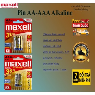 Pin AA - AAA Maxell Khô cao cấp (điều khiển điều hoà, huyết áp, karaoke...)
