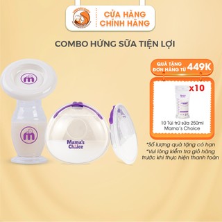 Combo Cốc hứng sữa, phễu hứng sữa Mama's Choice giúp mẹ hứng sữa an toàn tiện lợi