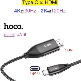 Type c to hdmi hoco ua16, cáp chuyển type c sang hdmi 4k30hz