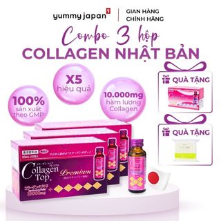 [Combo 3 Hộp] Nước Uống Collagen Top 10.000mg SHINNIPPAI Nhật Bản Giúp Da Căng Mịn, Chống Lão Hóa