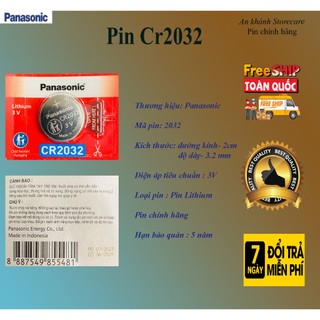 1 viên Pin khóa ô tô CR2032 Panasonic - sản phẩm chính hãng, mới nhất