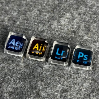 Nút Keycap bàn phím cơ logo Adobe, nút bàn phím resin nhận làm theo yêu cầu - Keycap