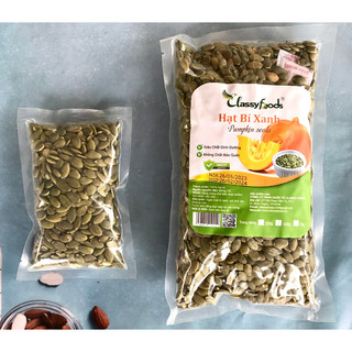 Hạt Bí Xanh Không Vỏ Túi 1Kg/ Nhân hạt bí xanh tách vỏ thơm ngon chất lượng dùng làm bánh